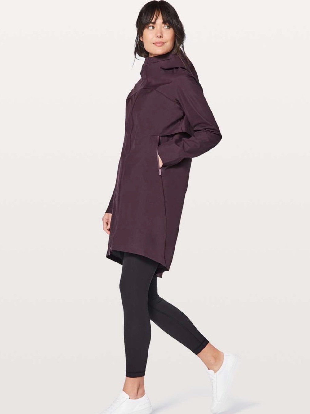 Lululemon Cloud Crush JacketBlack Cherry Hooded Rain Jacket Women's Sz 8